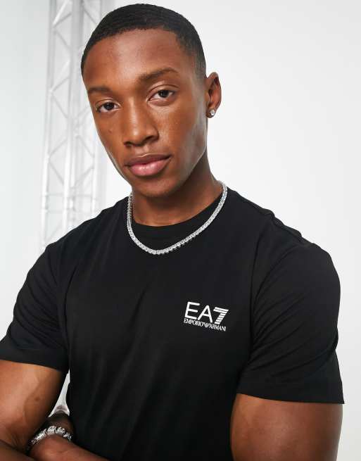 Armani EA7 core ID logo t-shirt in black | ASOS