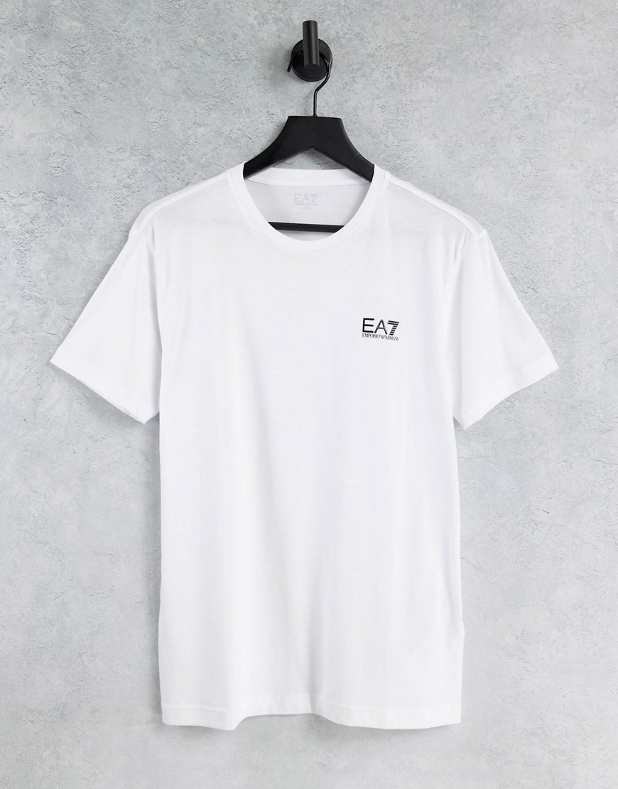 armani ea7 core id logo t-shirt in white