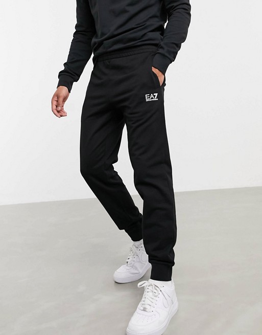 Armani EA7 Core ID slim fit small logo joggers in black