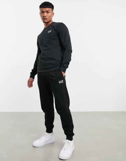 Armani EA7 Core ID logo tracksuit in black ASOS