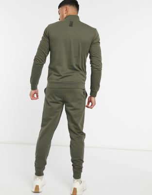 mens khaki armani tracksuit