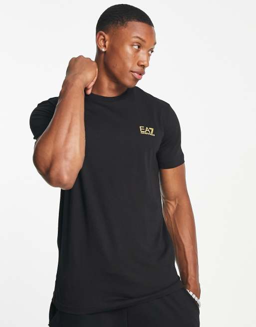 Armani - EA7 Core ID - Sort T-shirt med logo
