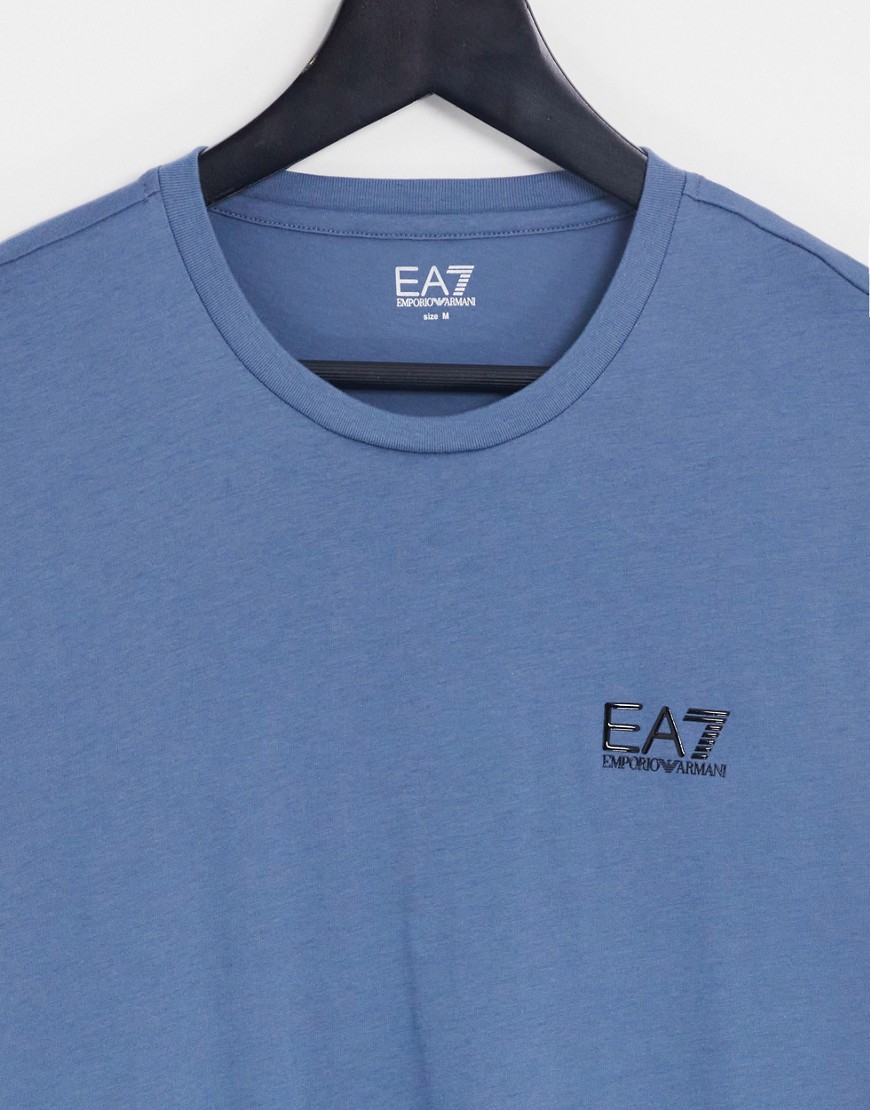 EA7 Core ID - T-Shirt blu con logo - EA7 T-shirt donna  - immagine2