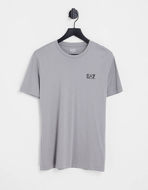 Armani - EA7 - Core ID - T-shirt met logo in grijs