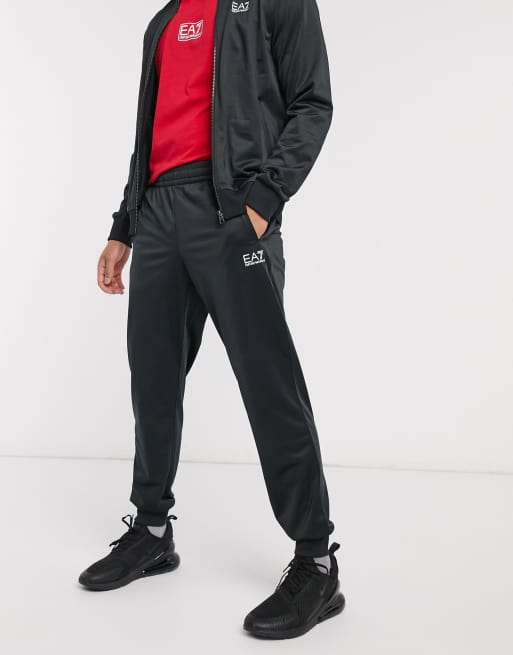 Armani EA7 Core ID Trainingsanzug aus Trikotmaterial mit Logo in Schwarz ASOS