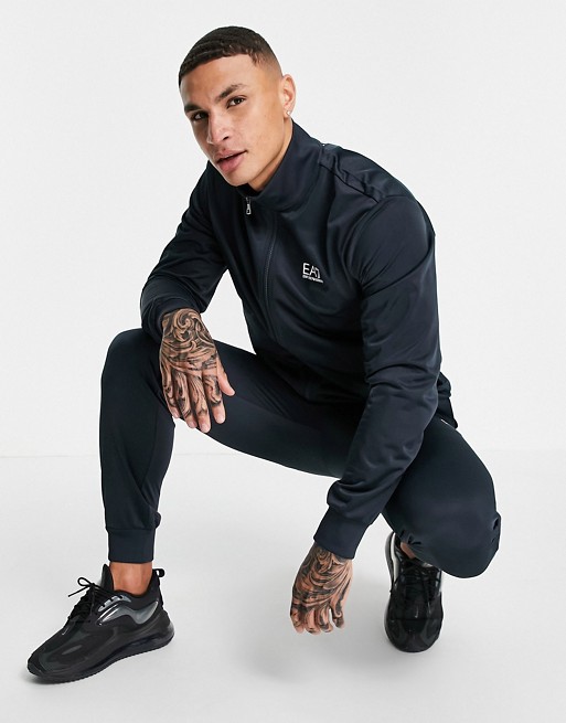 Armani EA7 core ID tricot tracksuit in navy