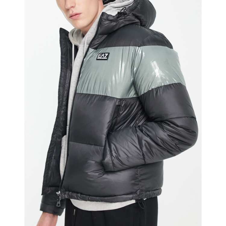 Armani EA7 Doudoune color block Noir ASOS