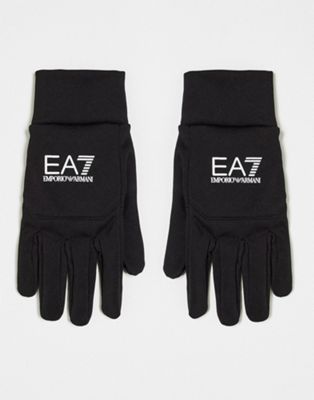Armani EA7 gloves in black