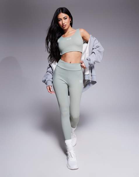 Armani – EA7 – Gröna leggings med logga, del av set - view 1