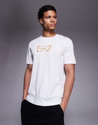 Armani - - Hochwertiges T-Shirt in Weiß mit Logo Weiß 36