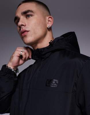 EA7 ARMANI EA7 HOODED LOGO RAIN JACKET 