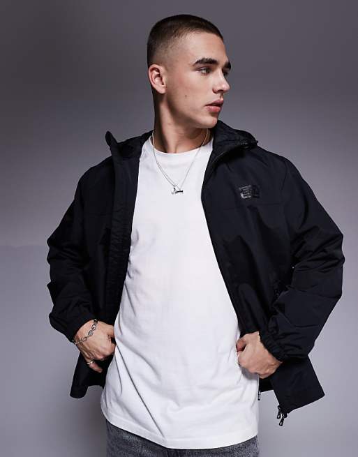 Armani EA7 hooded logo rain jacket in black | ASOS Armani EA7 hooded logo rain jacket in black | ASOS