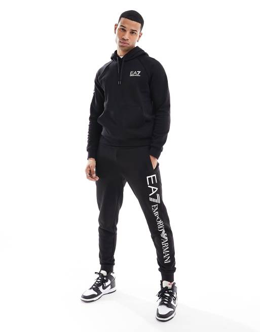 Armani - EA7 - Hoodie met logo op de arm in zwart, deel van co-ord set, 2 van 4