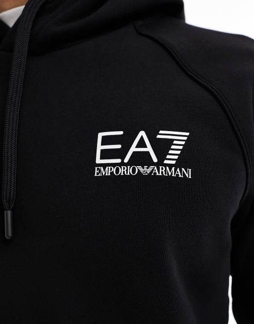 Armani - EA7 - Hoodie met logo op de arm in zwart, deel van co-ord set, 4 van 4