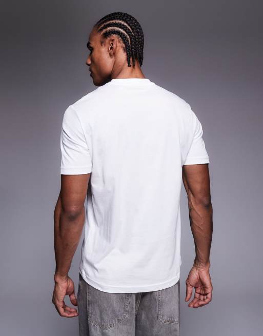 Armani - EA7 - Hvid T-shirt med rund hals og logo, 3 af 5