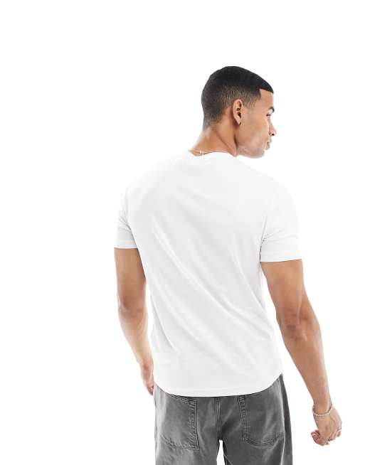 Armani - EA7 - Hvid t-shirt med stort sølvfarvet logo på brystet, 4 af 4