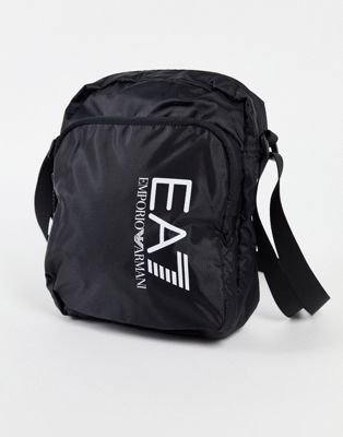 Armani EA7 large logo backpack in black
