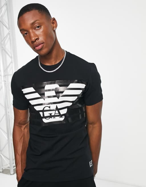 Ea7 large logo t on sale shirt