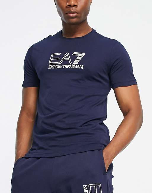 navy blue armani t shirt