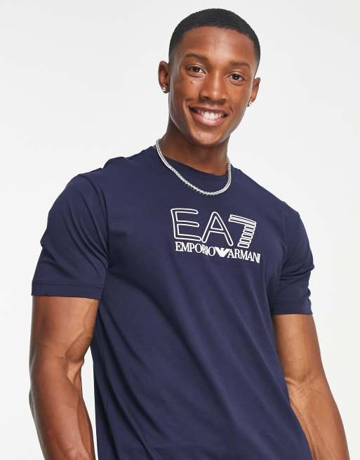 Ea7 navy on sale t shirt