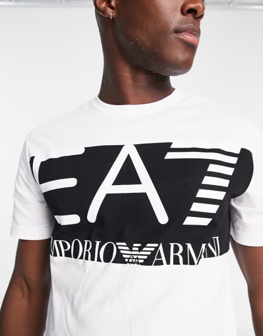 Ea7 big logo t shirt sale