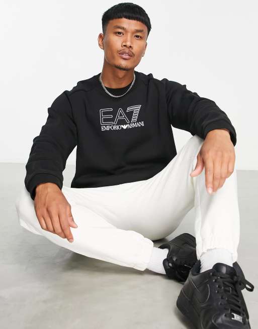 Emporio armani ea7 clearance tape crew sweatshirt