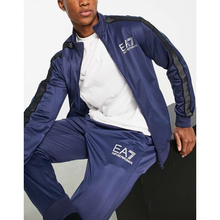 Armani EA7 Lines Surv tement en maille Bleu marine ASOS