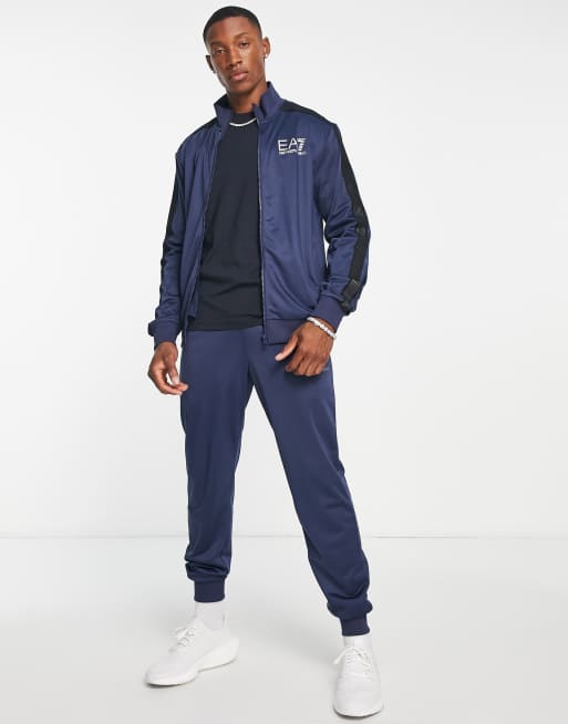 Emporio armani tracksuit discount navy