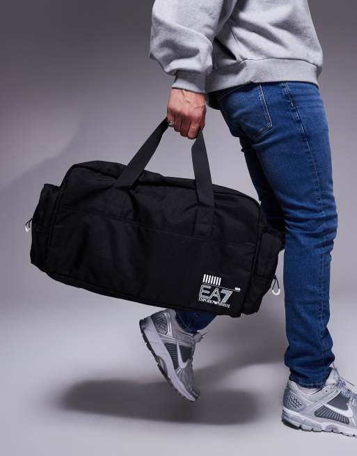 Armani EA7 logo carryall bag in black