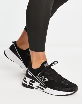 Ea7 Crusher Distance Sneakers In Black