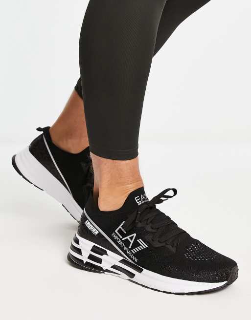 Armani EA7 logo chunky trainer in black | ASOS