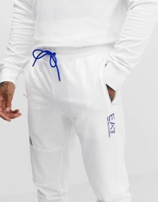 ea7 white joggers