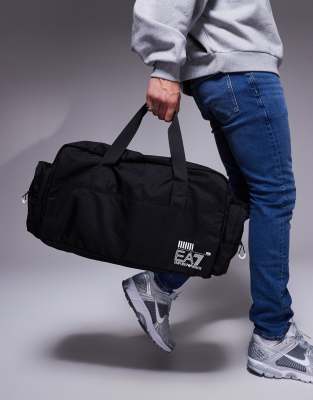 EA7 Armani EA7 logo holdall bag in black