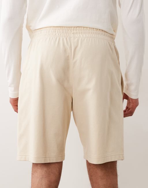 Armani EA7 logo jogger shorts in beige, 4 of 5