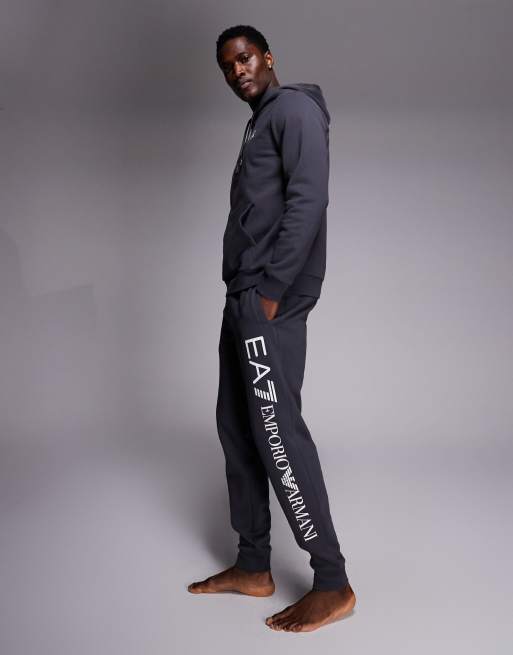 Armani EA7 logo joggers co-ord in charcole, 3 of 5