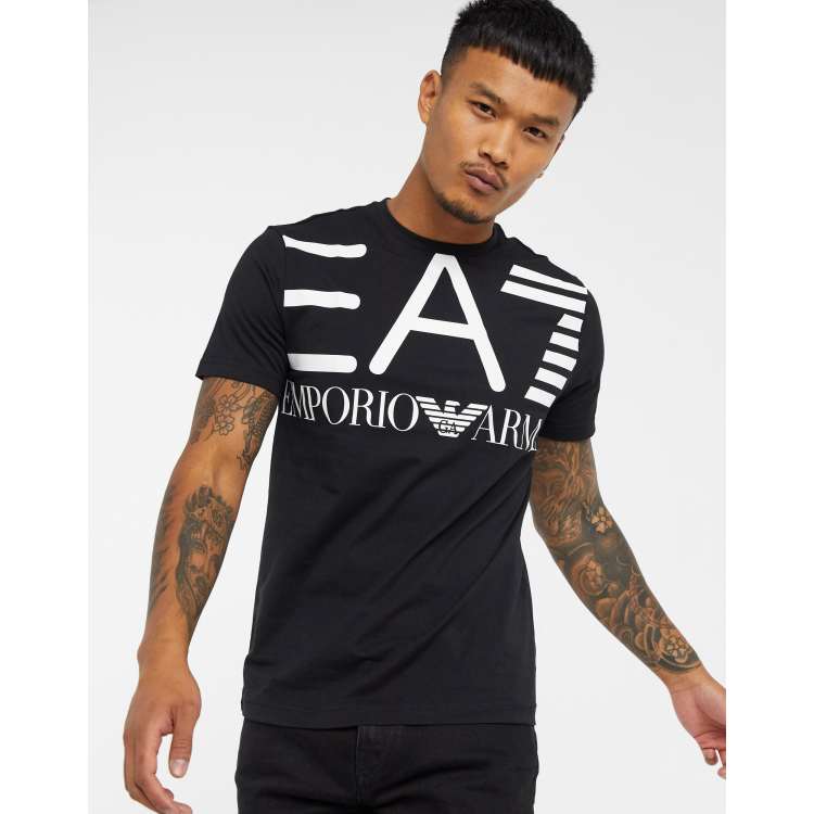 Ea7 large logo t on sale shirt