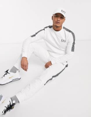 ea7 white joggers