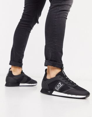 Armani EA7 logo sneakers in black | ASOS