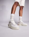 [EA7] Armani EA7 logo sneakers in white and beige 38 OFF WHT+COBBELSTONE