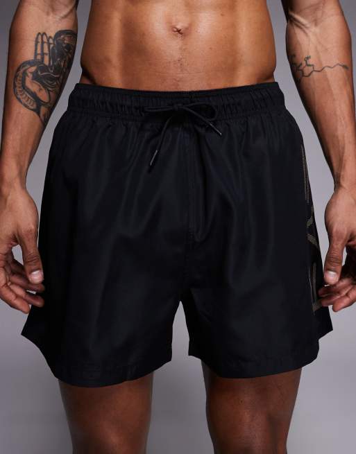 Armani EA7 logo swim shorts in black, 4 of 5