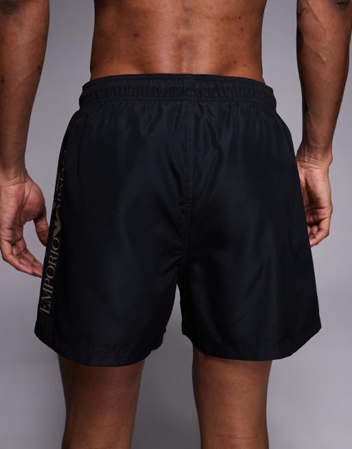 Armani EA7 logo swim shorts in black, 5 of 5