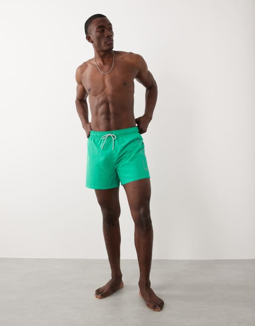Armani EA7 logo swim shorts in green, 2 of 5