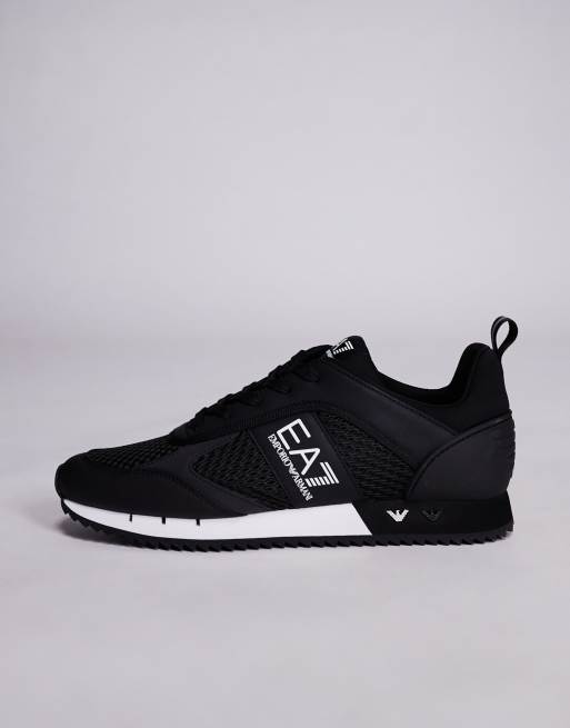 Armani EA7 logo trainers in black, 2 of 5