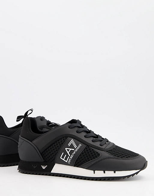 Armani EA7 logo trainers in black | ASOS