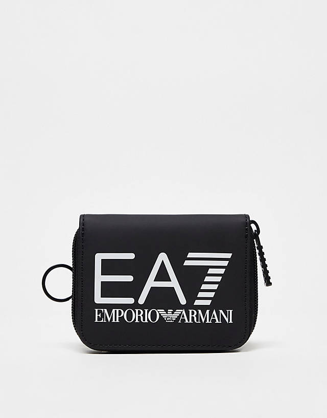 EA7 - armani  logo zip around wallet in black/white