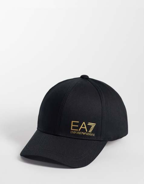 Armani EA7 logotyp baseballkeps i svart och guld - view 1