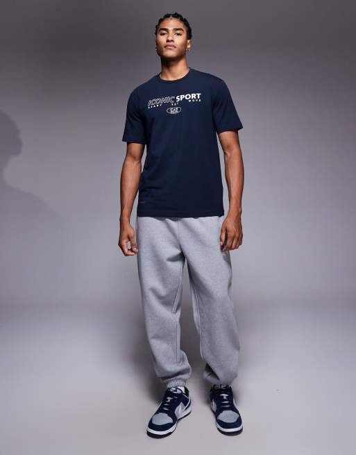 Armani - EA7 - Marineblå T-shirt med sportsprint på ryggen, 2 af 5
