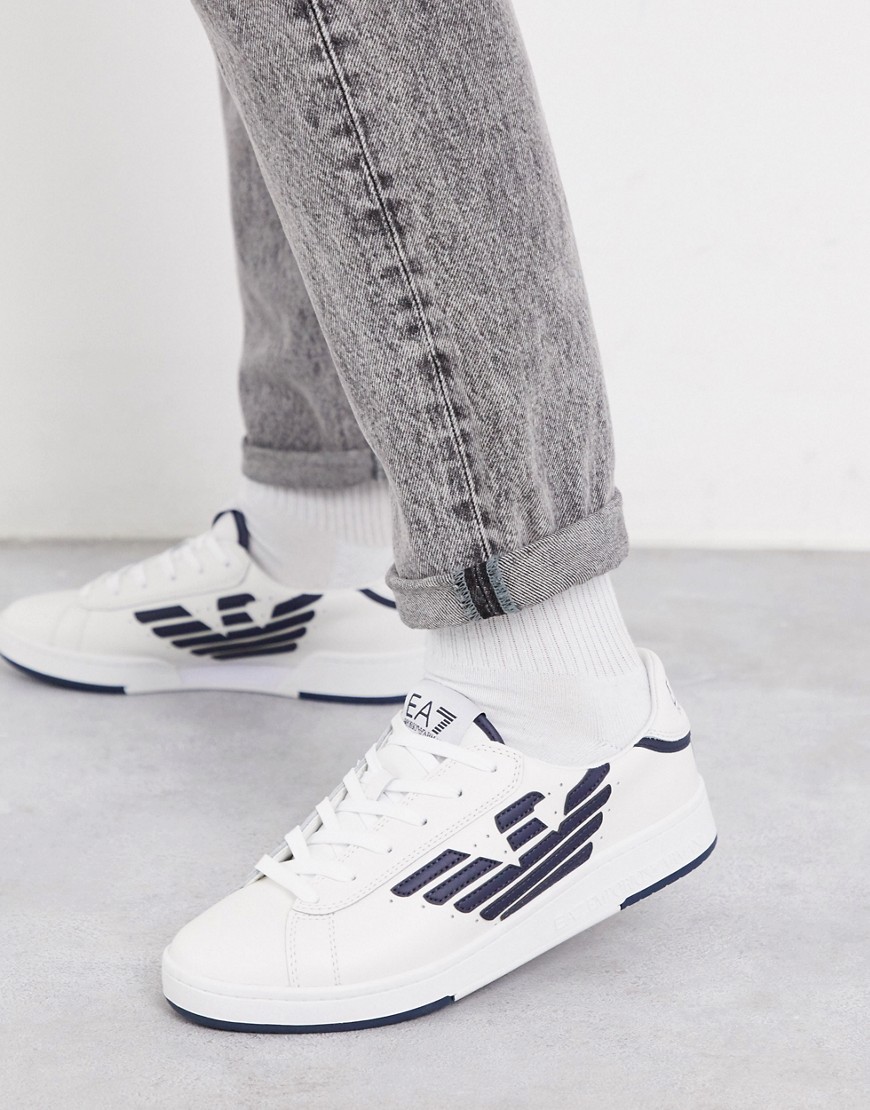Armani - EA7 Millenium - Sneakers bianche con logo a contrasto-Bianco