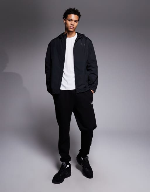 Armani – EA7 – Oversize-Kapuzenjacke in Schwarz, 2 von 5