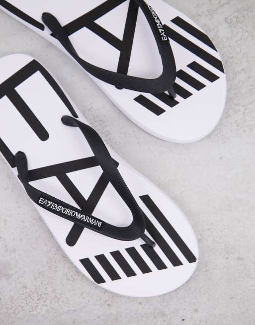 Ea7 flip flops hot sale